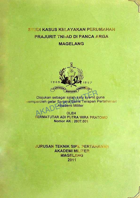 STUDI KASUS KELAYAKAN PERUMAHAN PRAJURIT TNI-AD DI PANCA ARGA MAGELANG